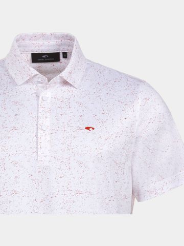 Daniel Springs print polo Halbarm Polo hellgrau