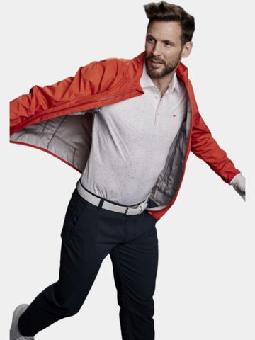 Daniel Springs Polo Halbarm mit Print hellgrau