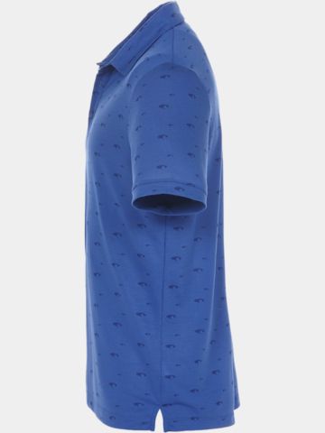Daniel Springs Print Polo Halbarm royal