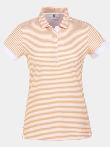 Valiente polo printed stripes Halbarm Polo orange