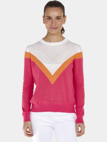 Valiente mesh Pullover Strick pink