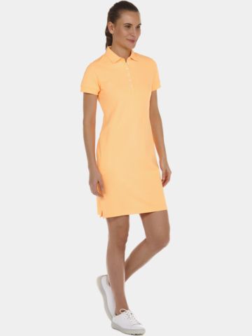 Valiente Halbarm Polokleid orange