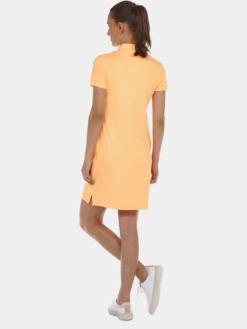 Valiente Halbarm Polokleid orange