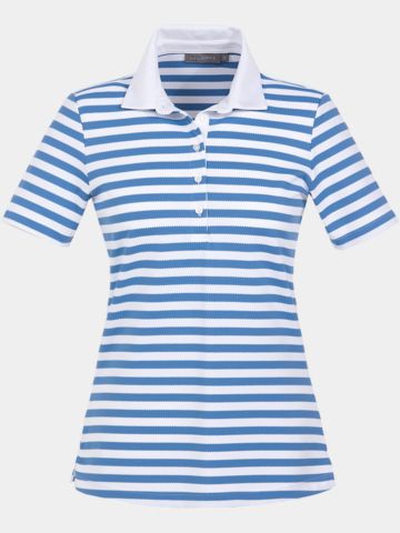 Valiente polo with stripes Halbarm Polo blau