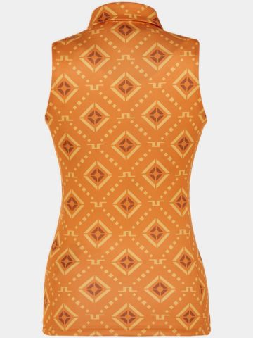 J.Lindeberg Dena Print Sleeveless Top ohne Arm Polo orange