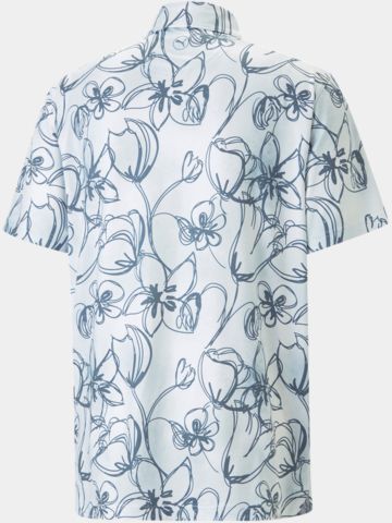 Puma Cloudspun Stems Halbarm Polo weiß