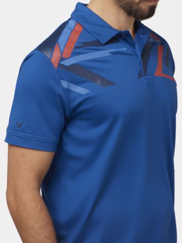 Callaway Street Mural Textured Print Polo tinte