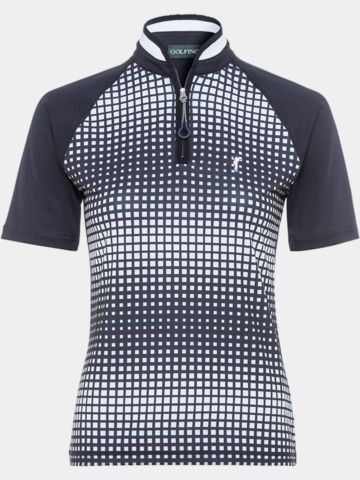 Golfino DRIVE PRINTED TROYER Halbarm Polo navy