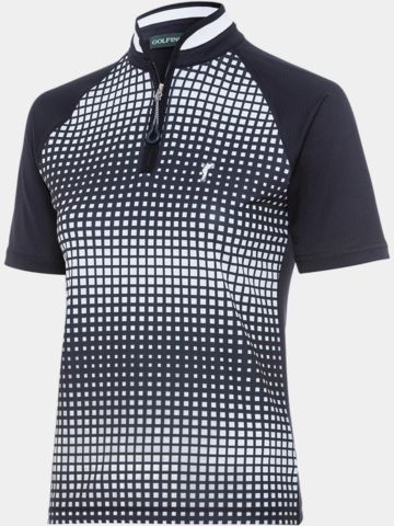 Golfino DRIVE PRINTED TROYER Halbarm Polo navy