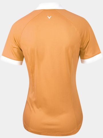 Callaway SHORT SLEEVE V-PLACKET COLORBLOCK Halbarm Polo orange