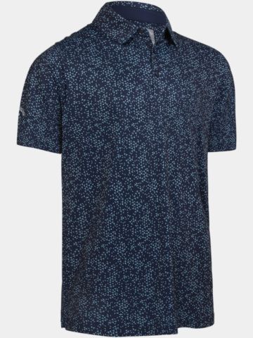 Callaway ALLOVER CHEV Halbarm Polo dunkelblau