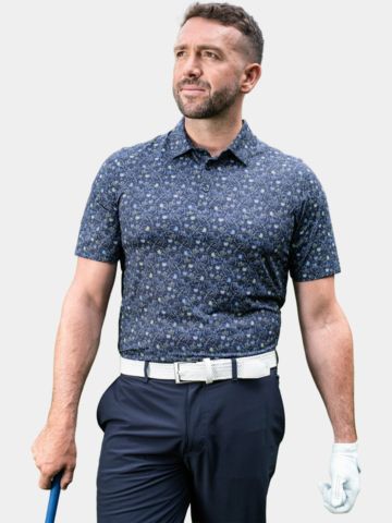 Callaway GOLF NOVELTY PRINT Halbarm Polo dunkelblau