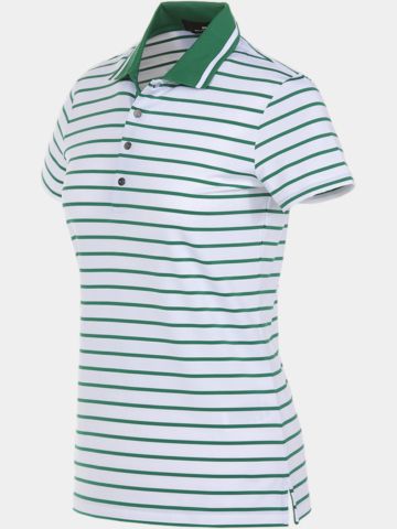 Polo Ralph Lauren RLX Basic Stripe Tour Halbarm Polo grün
