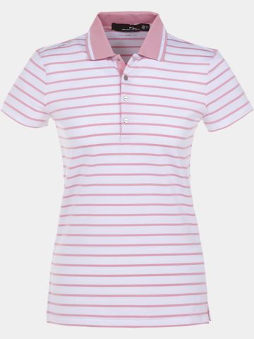 Polo Ralph Lauren RLX Basic Stripe Tour Halbarm rosa