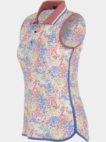Polo Ralph Lauren Flower Print ohne Arm Polo rosa