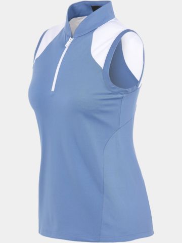 Polo Ralph Lauren  Stehkragen mit Kontrast ohne Arm Polo blau