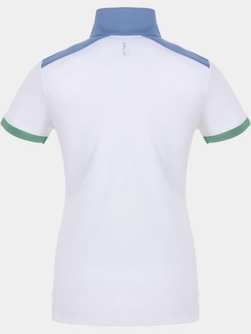 Polo Ralph Lauren Stehkragen mit Kontrast Halbarm weiß