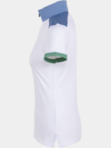 Polo Ralph Lauren Stehkragen Polo mit Kontrast Halbarm Polo weiß