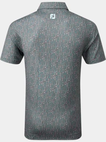 FootJoy Glass Print Halbarm Polo grau