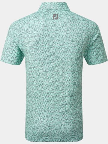 FootJoy Confetti Print Halbarm Polo türkis