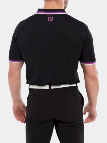 FootJoy Solid Halbarm Polo schwarz