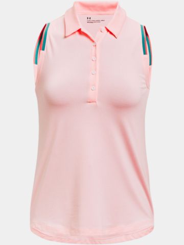 Under Armour Zinger Point Sleeveless Polo rosa
