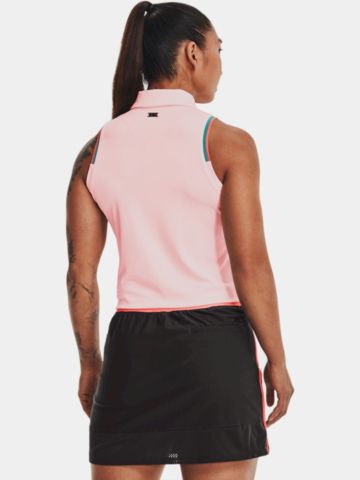 Under Armour Zinger Point Sleeveless Polo rosa
