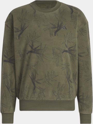 adidas NVLTY CREW Fleece Midlayer oliv