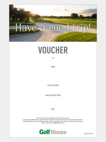 Golf House Gutschein zum Drucken Gute Reise
