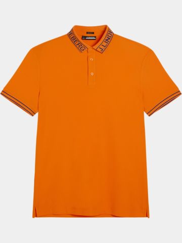 J.Lindeberg Austin Regular Halbarm Polo orange