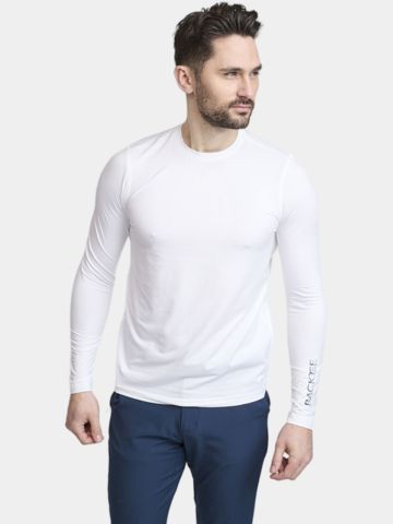Backtee First Skin Round Neck Stretch Unterzieher weiß