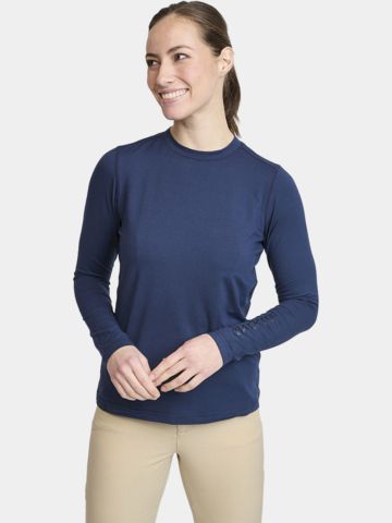 Backtee First Skin Round Neck Stretch Unterzieher navy