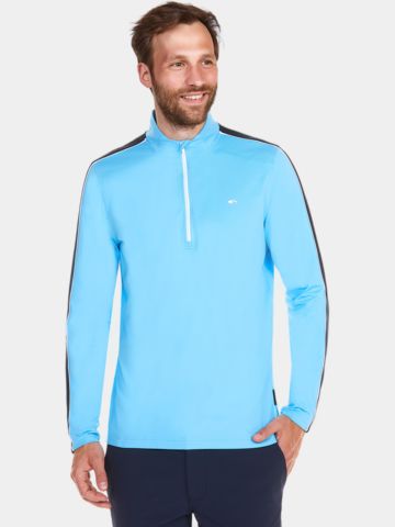 Daniel Springs 1/2 Zip Stretch Unterzieher Thermo blau