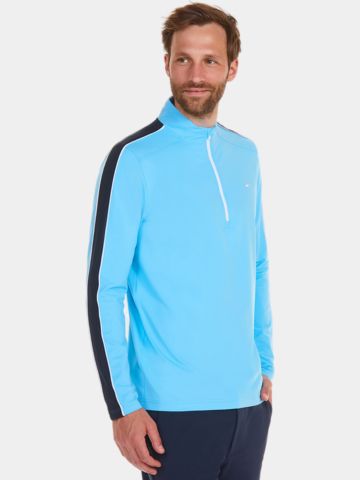Daniel Springs 1/2 Zip Stretch Unterzieher Thermo blau