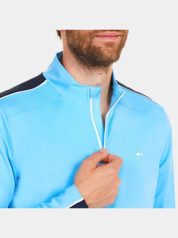 Daniel Springs 1/2 Zip Stretch Unterzieher Thermo blau