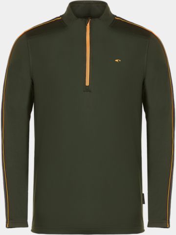 Daniel Springs 1/2 Zip Stretch Unterzieher Thermo tanne