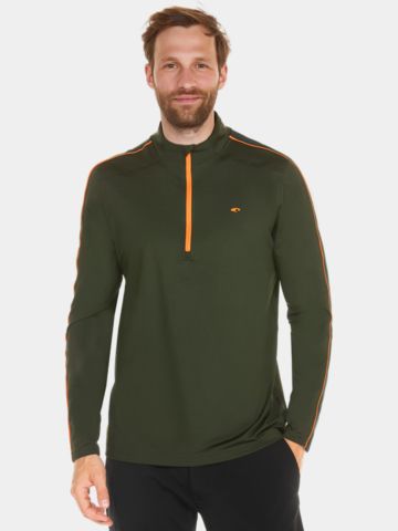 Daniel Springs 1/2 Zip Stretch Unterzieher Thermo tanne