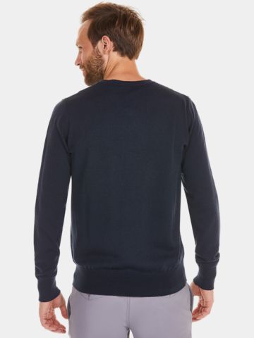 Daniel Springs  Basic Strick V Pullover navy