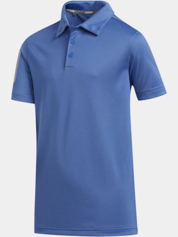 adidas Boys THREE STRIPE Halbarm Polo blau