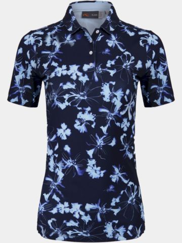 Kjus Enya Printed Half Sleeve Polo navy