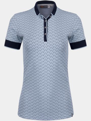 Kjus Ella Structure Half Sleeve Polo navy