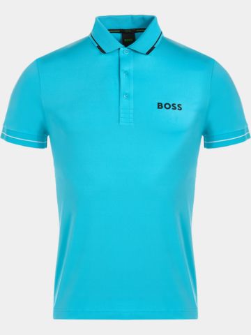 BOSS Paul Pro Halbarm Polo türkis
