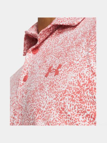 Under Armour Playoff 3.0 Azalea Camo Halbarm Polo rot