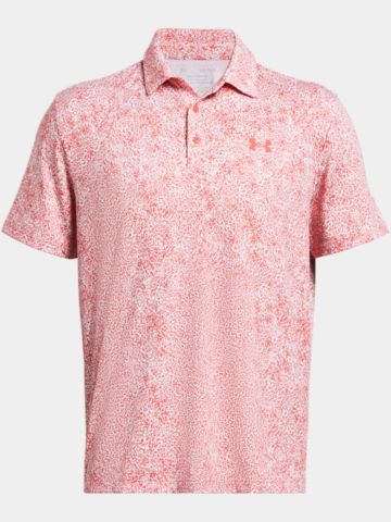 Under Armour Playoff 3.0 Azalea Camo Halbarm Polo rot