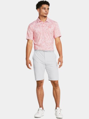 Under Armour Playoff 3.0 Azalea Camo Halbarm Polo rot