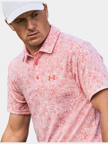 Under Armour Playoff 3.0 Azalea Camo Halbarm Polo rot
