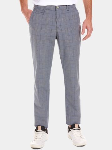 Alberto ROOKIE - Smart Check Chino Hose kariert