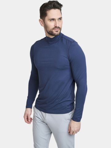 Backtee First Skin Turtle Neck Mock Unterzieher navy