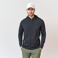Backtee Melange Baselayer Hoodie Stretch Jacke schwarz