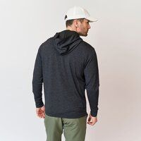 Backtee Melange Baselayer Hoodie Stretch Jacke schwarz